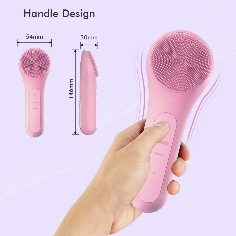 Sonic Facial Cleansing Brush – Rechargeable Electric Face Brush for Deep Pore Cleaning, Gentle Exfoliation & Skincare Enhancement