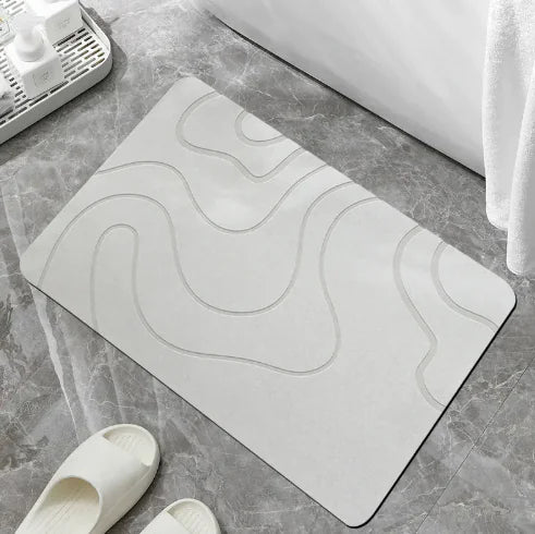 Absorbent Bathroom Mat – Diatom Mud Water Absorbing Bath Mat for Quick Drying and Moisture Control | Non-Slip, Eco-Friendly Bathroom Mat