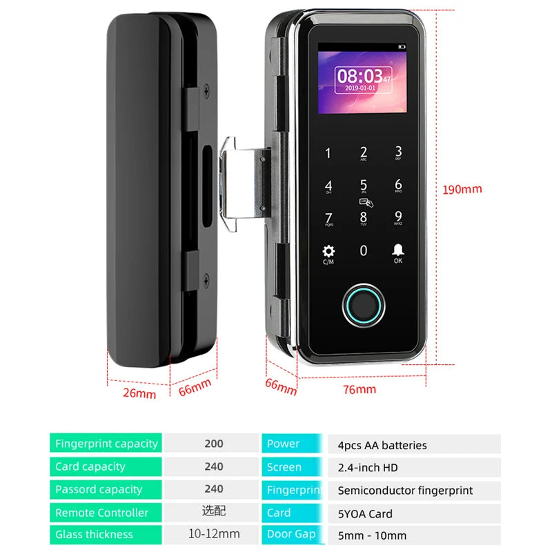 Smart Fingerprint Door Lock – Biometric Keyless Entry Digital Lock with App Control & Advanced Security Features