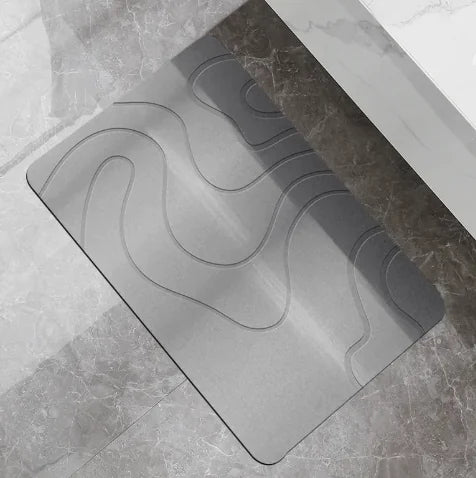 Absorbent Bathroom Mat – Diatom Mud Water Absorbing Bath Mat for Quick Drying and Moisture Control | Non-Slip, Eco-Friendly Bathroom Mat