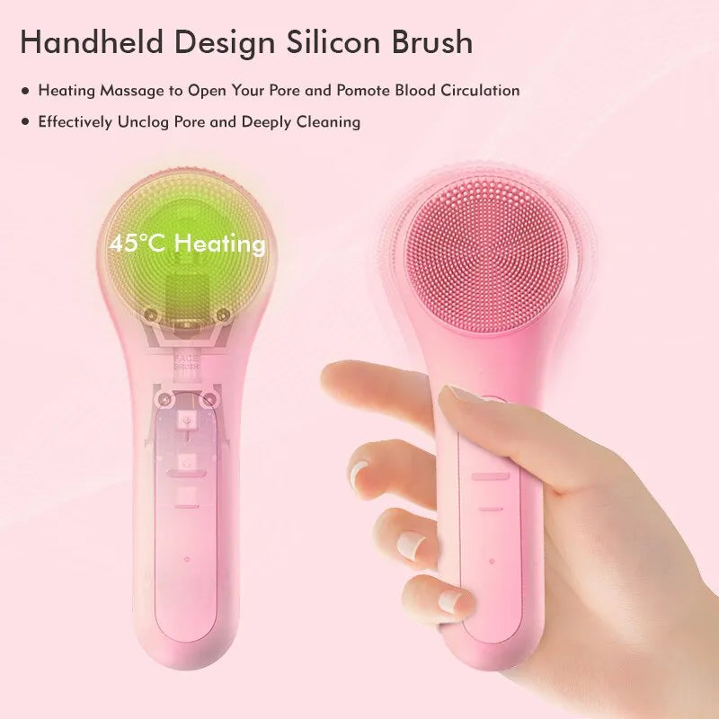 Sonic Facial Cleansing Brush – Rechargeable Electric Face Brush for Deep Pore Cleaning, Gentle Exfoliation & Skincare Enhancement
