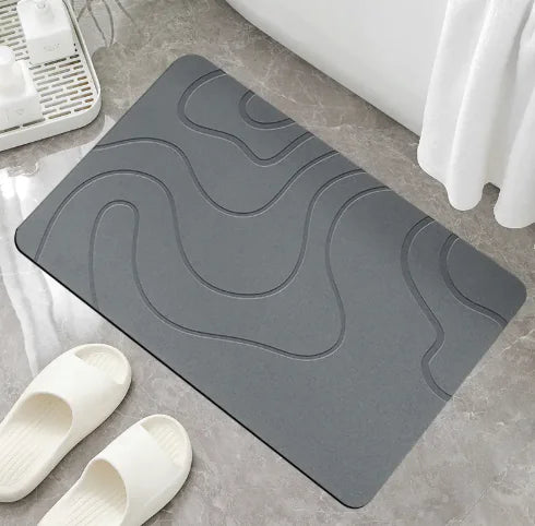 Absorbent Bathroom Mat – Diatom Mud Water Absorbing Bath Mat for Quick Drying and Moisture Control | Non-Slip, Eco-Friendly Bathroom Mat