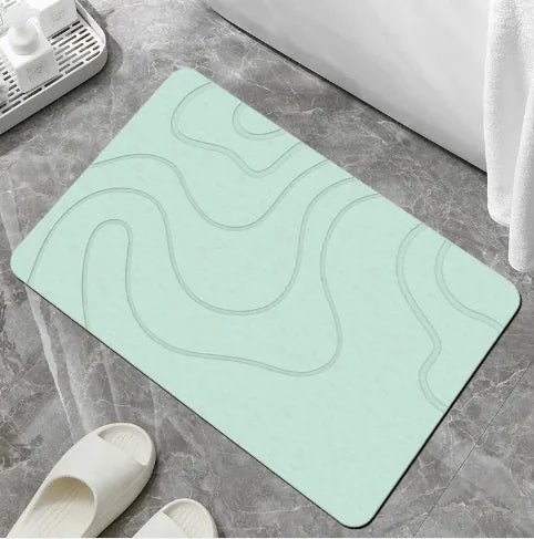 Absorbent Bathroom Mat – Diatom Mud Water Absorbing Bath Mat for Quick Drying and Moisture Control | Non-Slip, Eco-Friendly Bathroom Mat