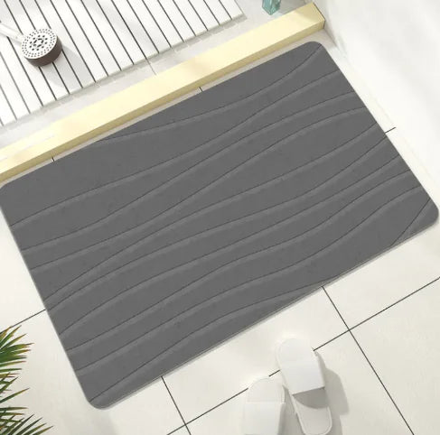 Absorbent Bathroom Mat – Diatom Mud Water Absorbing Bath Mat for Quick Drying and Moisture Control | Non-Slip, Eco-Friendly Bathroom Mat