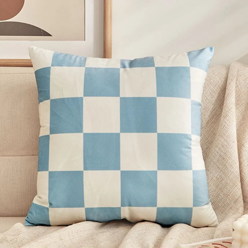 Nordic Plaid Pillow Cover