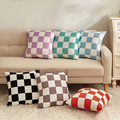 Nordic Plaid Pillow Cover