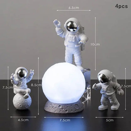 Astronaut Ornaments – Cosmic Space Explorer Figurines & Moon-Themed Ornaments for Home or Office Décor