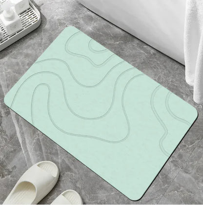 Absorbent Bathroom Mat – Diatom Mud Water Absorbing Bath Mat for Quick Drying and Moisture Control | Non-Slip, Eco-Friendly Bathroom Mat